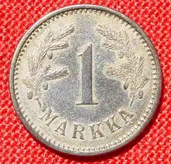 () Finnland. 1 Markka 1922 (Mz. Herz)  KM 27