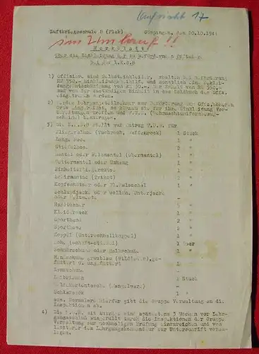 () Luftkriegsschule 8 (Flak). Merkblatt ... Goeppingen, den 20. 10. 1944