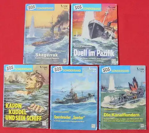 (1020057) 5 alte Taschenbuecher. Kriegsmarine WK I + II # Weltkrieg I u. II