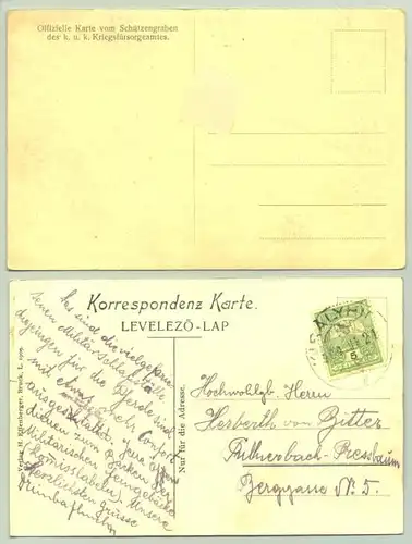 () 4 x Ansichtskarten Oesterreich um 1909-1917 # Militaer