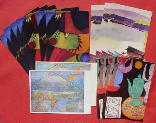 ! Neu : Versandkosten ab Euro 2,20 () 36 Kunstkarten Paul Klee (1879-1940). Wenige Motive sind mehrfach dabei.  Alle Karten unbeschrieben und sehr gut erhalten. # Ansichtskarten # Künstlerkarten