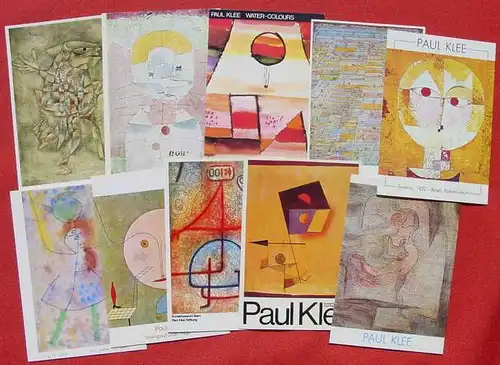 (1038664) 36 Kunstkarten Paul Klee (1879-1940). Wenige Motive sind mehrfach dabei