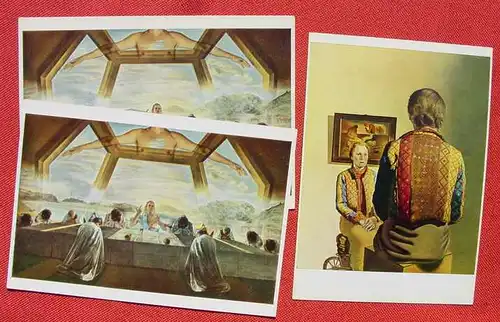 (1038667) 3 x Kunstkarten Salvador Dali. Postkarten. Ansichtskarten