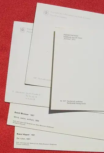 (1038670) 5 x Kunstkarten Ackermann, Appel, Benner, Berges. Postkarten. Ansichtskarten