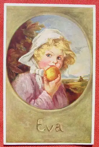 (1038675) Kuenstler-Ansichtskarte. Eva - Kinderzeichnung v. K. Barth