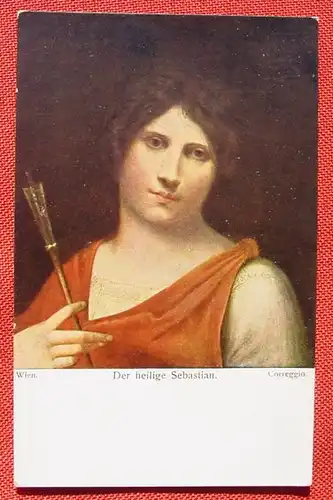 () Kuenstler-AK. Correggio. Der heilige Sebastian. Wien. B.K.W. I. 413-8