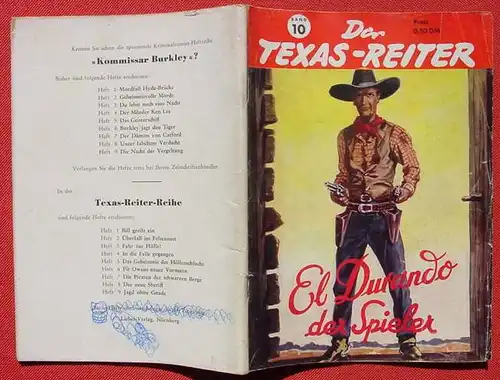 () Der Texas-Reiter Nr. 10, um 1957 Liebel-Verlag, Nuernberg # nlvarchiv, Romanheft Groschenheft Groschenroman