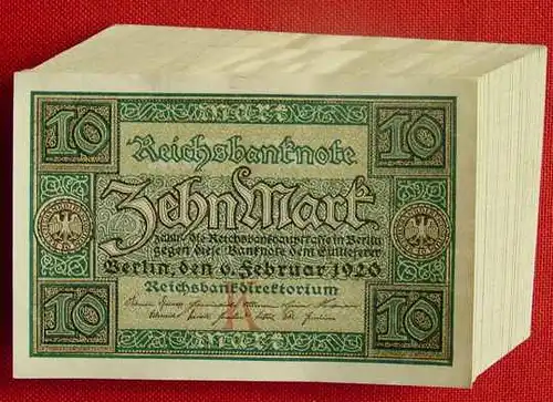 () 86 x 10,- Reichsmark, Berlin 1920. TOP Zustand ! Unbenutzt. # Geldscheine