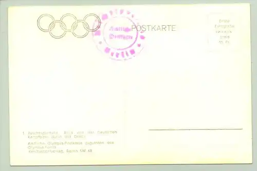 (0360187) Amtliche Olympia-Postkarte Nr. 1 Reichssportfeld