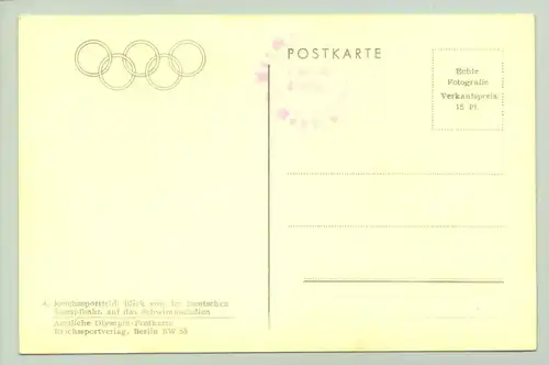 (0360188) Foto-Ansichtskarte. Amtliche Olympia-Postkarte Nr. 4 Reichssportfeld
