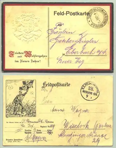 () 3 x Feldpostkarten 1915-1916