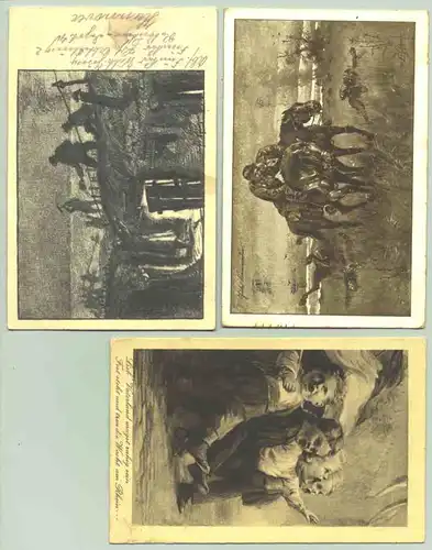(1025805) Drei alte Ansichtskarten mit Motiven Militaerzeit 1. Weltkrieg. 1915-1917