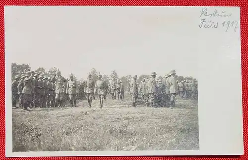 () Foto-Ansichtskarte. Grossherzog v. Baden an der Front. Verdun Juli 1917