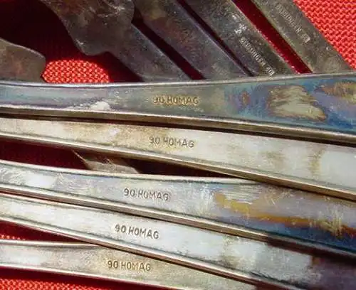Neu und gültig : Versandkosten ab Euro 6,00 () Altes Besteck. 10 Gabeln, ca. 20 cm (5 x 90 Hamag u. 5 x Geislingen 40)
