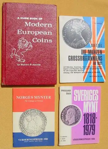 (1038862) Vier alte Muenzenkataloge : Europa, Grossbrit., Norwegen, Schweden, ab ca. 1965