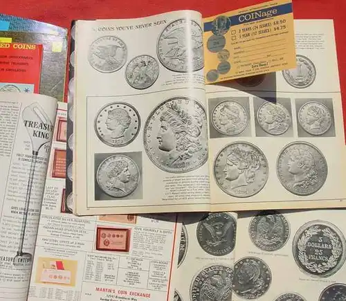 () USA Muenzen-Magazine. Coin Age u. Coins. 10 Stueck von 1967-1969. Numismatik