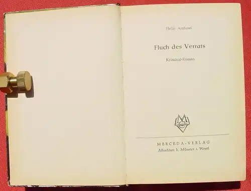 () HELLO AMBOSS "Fluch des Verrats". Kriminal. 256 S., Merceda-Verlag