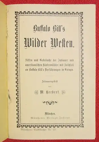 (1038847) KOPIE : "Buffalo Bill-s Wilder Westen" Heft Nr. 23 Muenchener Volksbuecher