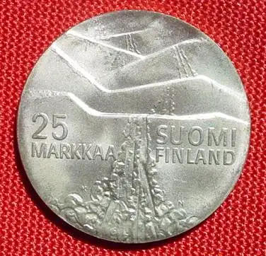 () Finnland. Silber. 25 Markkaa 1978 Silbermuenze