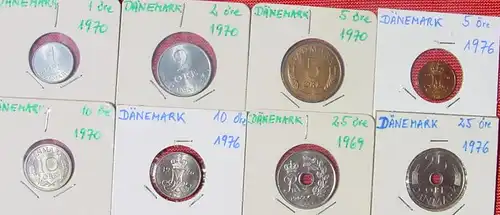 (1030714) 13 x Daenemark Muenzen ab 1968