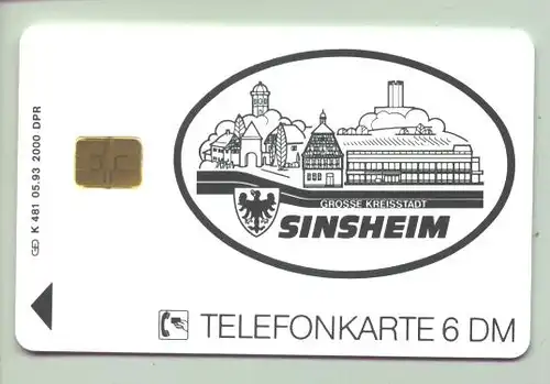 (1030021) Jubilaeums-Telefonkarte 1993 BSV Sinsheim. Briefmarkensammlerverein
