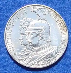 (1038917) Silbermuenze Preussen 2 Reichsmark 1901 Deutsches Reich, Jaeger-Nr. 105