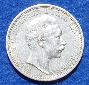 (1038919) Silbermuenze Preussen 2 Reichsmark 1907 Deutsches Reich, Jaeger-Nr. 102