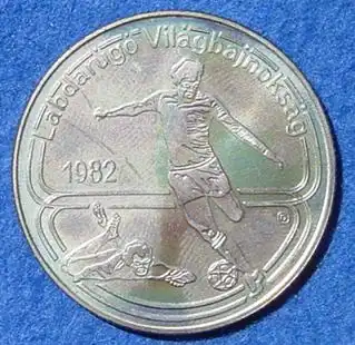 () Ungarn 100 Forint 1982.  Gedenkmuenze. Fussball-Weltmeisterschaft. KM 626