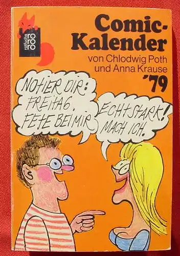 (0190060) "Comic-Kalender 79". Von Poth + Krause.  rotfuchs-TB. 187. Rowohlt-TB-Verlag