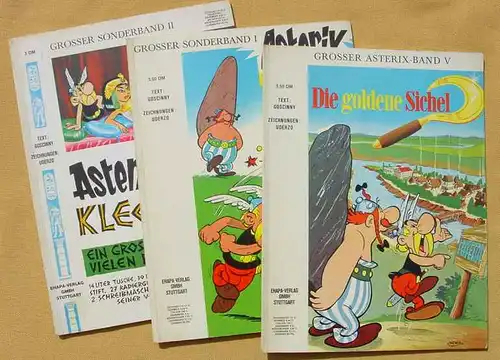 () Comics. Asterix. 3 alte Baende. Ehapa-Verlag, Stuttgart