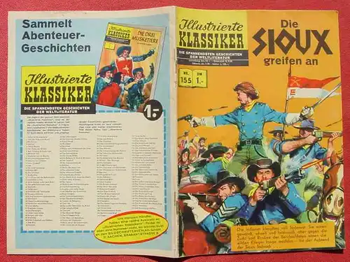 (1043544) Illustrierte Klassiker Nr. 155. Bilderheft / Comic. Bildschriften-Vlg. ab 1956. "Die Sioux greifen an". Z (2) 1. A