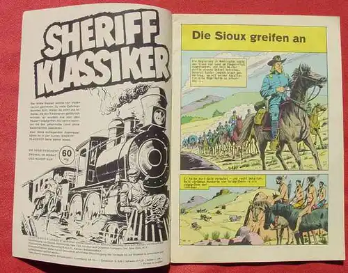 () Illustrierte Klassiker Nr. 155. Bilderheft / Comic. Bildschriften-Vlg. ab 1956. "Die Sioux greifen an". Z (2) 1. A