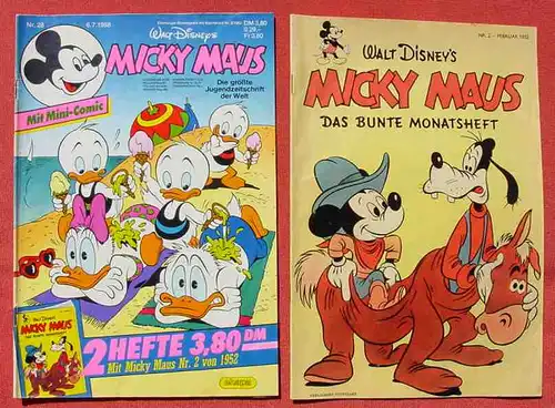 (1043547) Comic. Micky Maus Nr. 2 / 1952 als Nachdruck-Beilage zu MM Nr. 28 / 1988