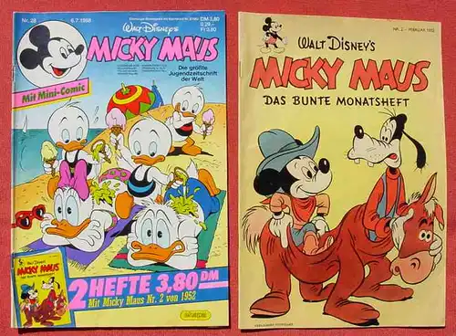 () Comic. Micky Maus Nr. 2 / 1952 als Nachdruck-Beilage zu MM Nr. 28 / 1988