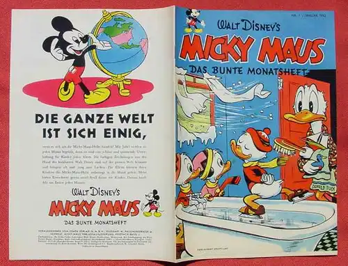 () Comic. Micky Maus Nr. 1, Januar 1952, Nachdruckheft, Ehapa-Verlag, Stuttgart, sehr guter Zustand