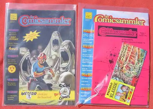 () 4 x "der Comicsammler" Magazine. Nr. 1, 3, 4, 5. Um 1995-1997. Mit zahlreichen Beilagen # Comic