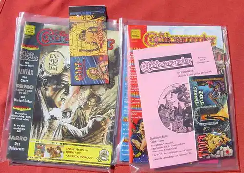 () 4 x "der Comicsammler" Magazine. Nr. 1, 3, 4, 5. Um 1995-1997. Mit zahlreichen Beilagen # Comic