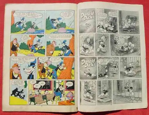 () Donald Duck. Walt Disney. Niederlande. Heft Nr. 26 v. 27. Juni 1953. 24 Seiten # Comic. Stark gebraucht, Umschlag restauriert u. Ecke rechts oben ersetzt. Vermutlich ein sehr seltenes Heft ?
