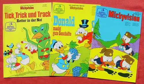(1044387) Walt Disneys MICKYVISION. 4 Hefte von 1972-1975. Ehapa-Verlag # Walt Disney