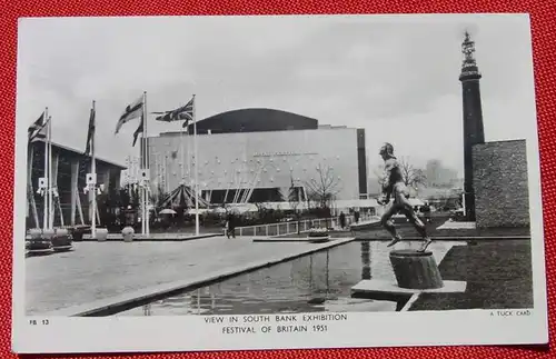 () Ansichstkarte. Foto-Postkarte "Festival Of Britain 1951" London. View in South Bank Exhibition. Mit Sonder-Briefmarke u. Sonderstempel. Beschrieben u. postalisch gelaufen 1951. Versandkosten ab Euro 1,20 / .. oder nach Europa / GB = ab Euro 1,60