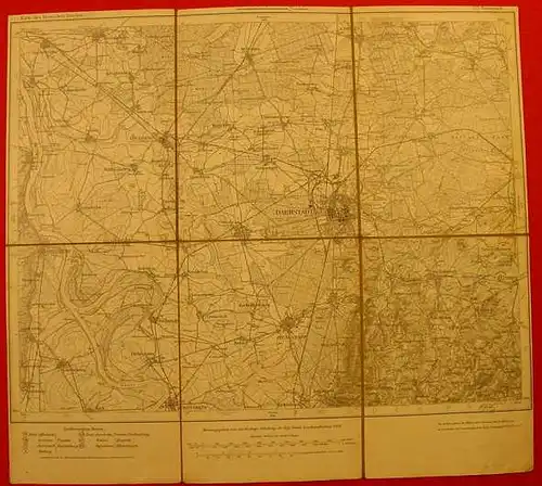 Darmstadt. Leinen-Landkarte, um 1908 (0080201)