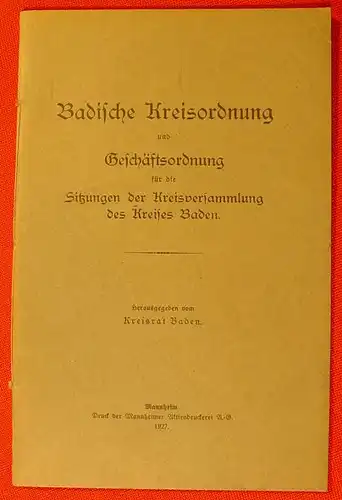 Badische Kreisordnung 1927 ()