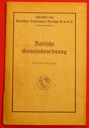 Badische Gemeindeordnung 1921 (0080211)