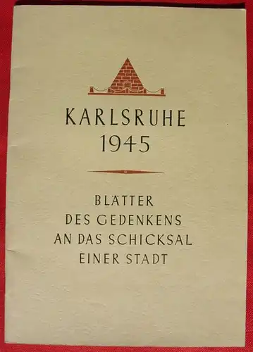 Karlsruhe 1945. 34 S. Grossformat. 1948 (0080301)