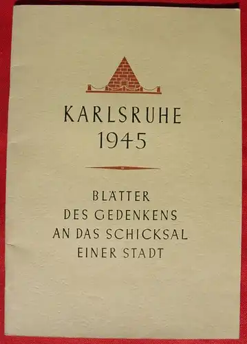 Karlsruhe 1945. 34 S. Grossformat. 1948 ()