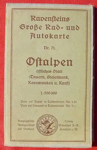 Ravensteins Autokarte Nr. 71 Ostalpen (0080305)