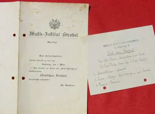Programm Musik-Strobel. Bretten um 1914 ()