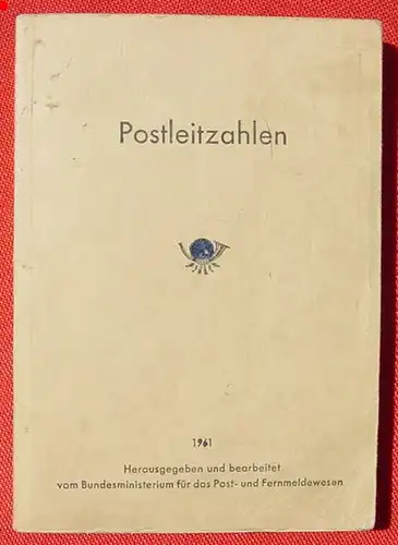 Postleitzahlen-Katalog Deutschland. Ausgabe 1961 ! ()