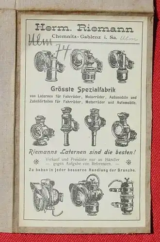 Alte Deutsche Strassenprofilkarte fuer Rad- u. Motorfahrer. Nr. 74 (0081855)