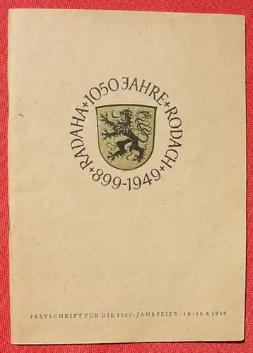 Festschrift . Rodach bei Coburg. 1050-Jahrfeier 1949 (0082032)
